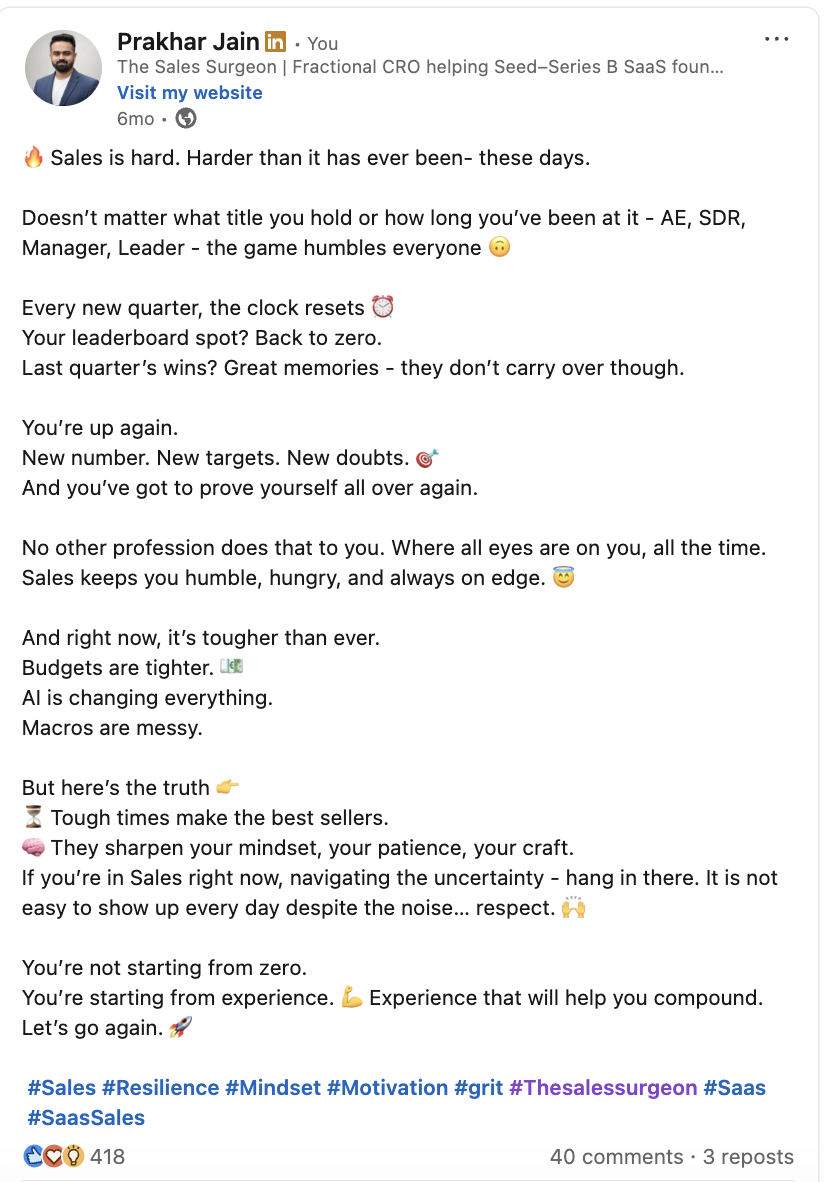 LinkedIn post