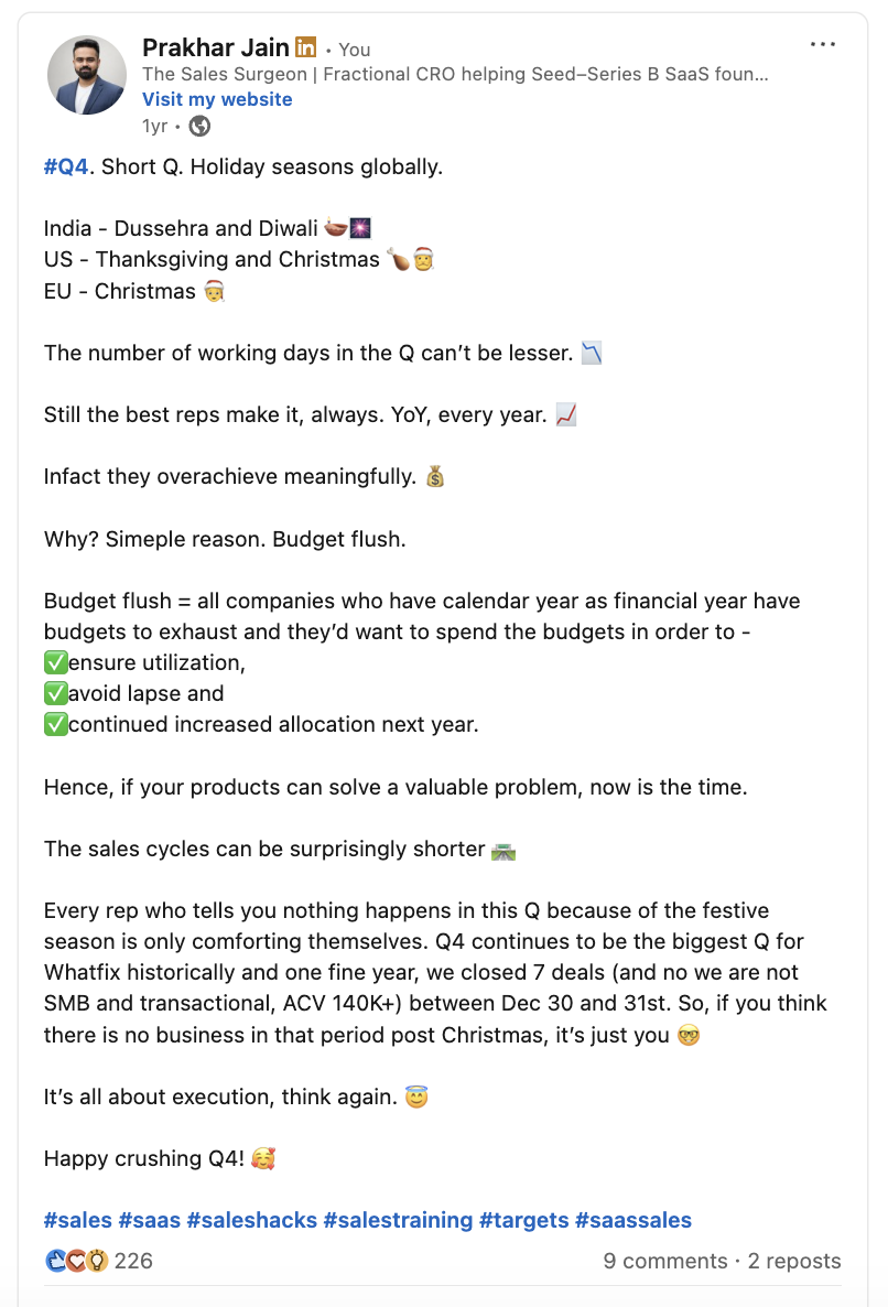 LinkedIn post