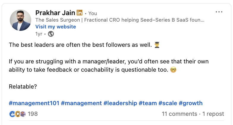 LinkedIn post