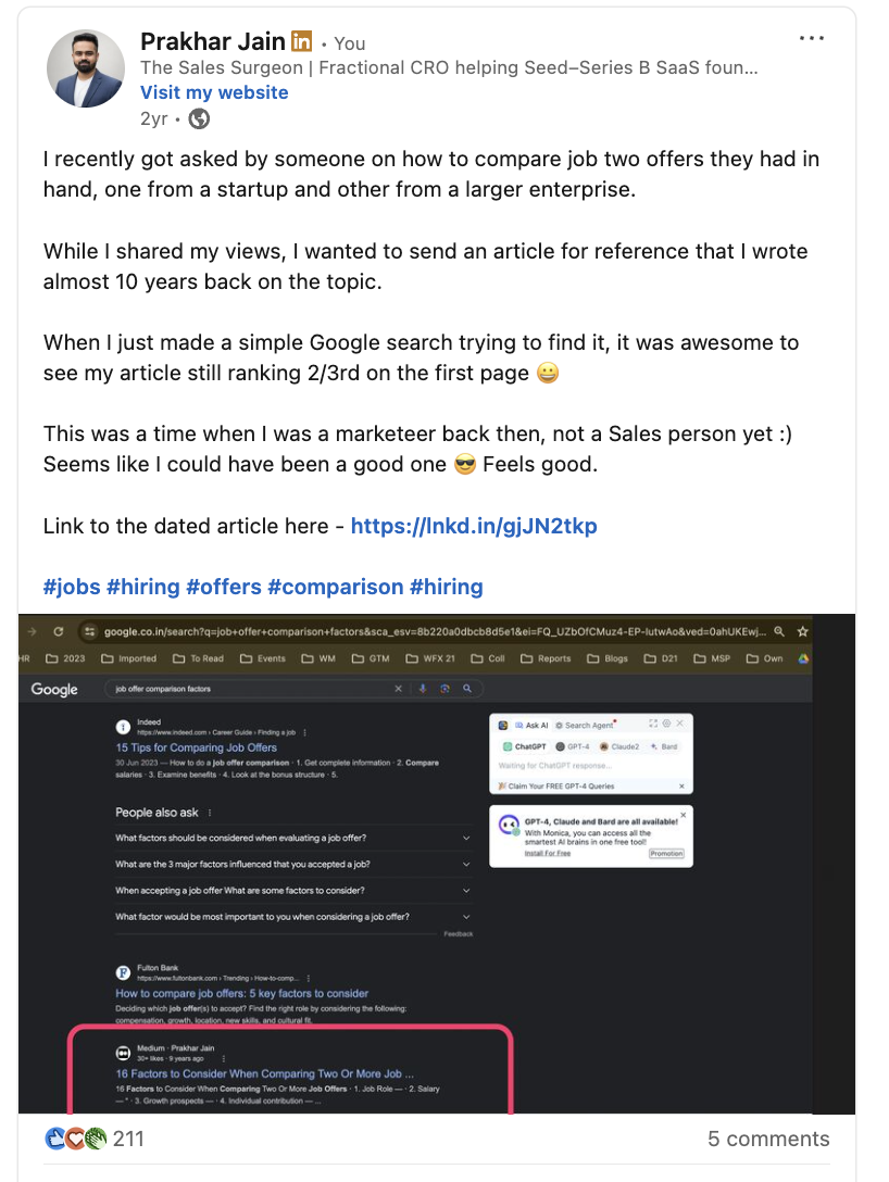 LinkedIn post
